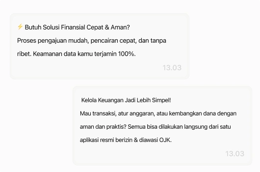 Workflow verifikasi dan follow-up nasabah fintech berjalan otomatis di Barantum