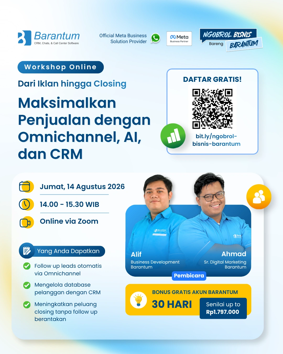Workshop Online - Ngobrol Bisnis Bareng Barantum