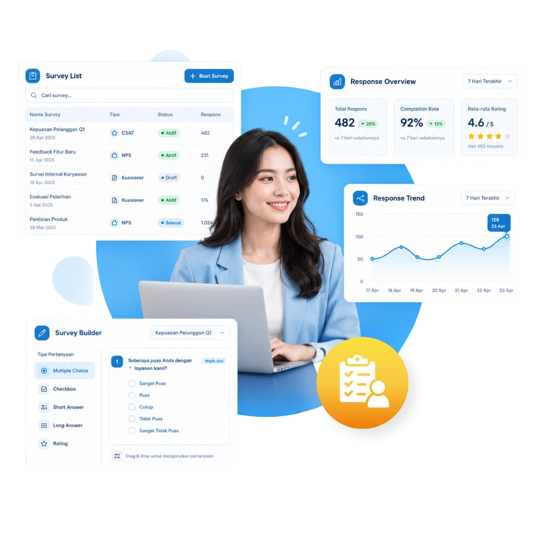 Barantum digital survey form screen for collecting and analyzing customer feedback