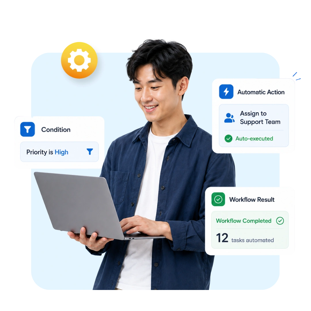 Barantum workflow management screen for cross-team process automation