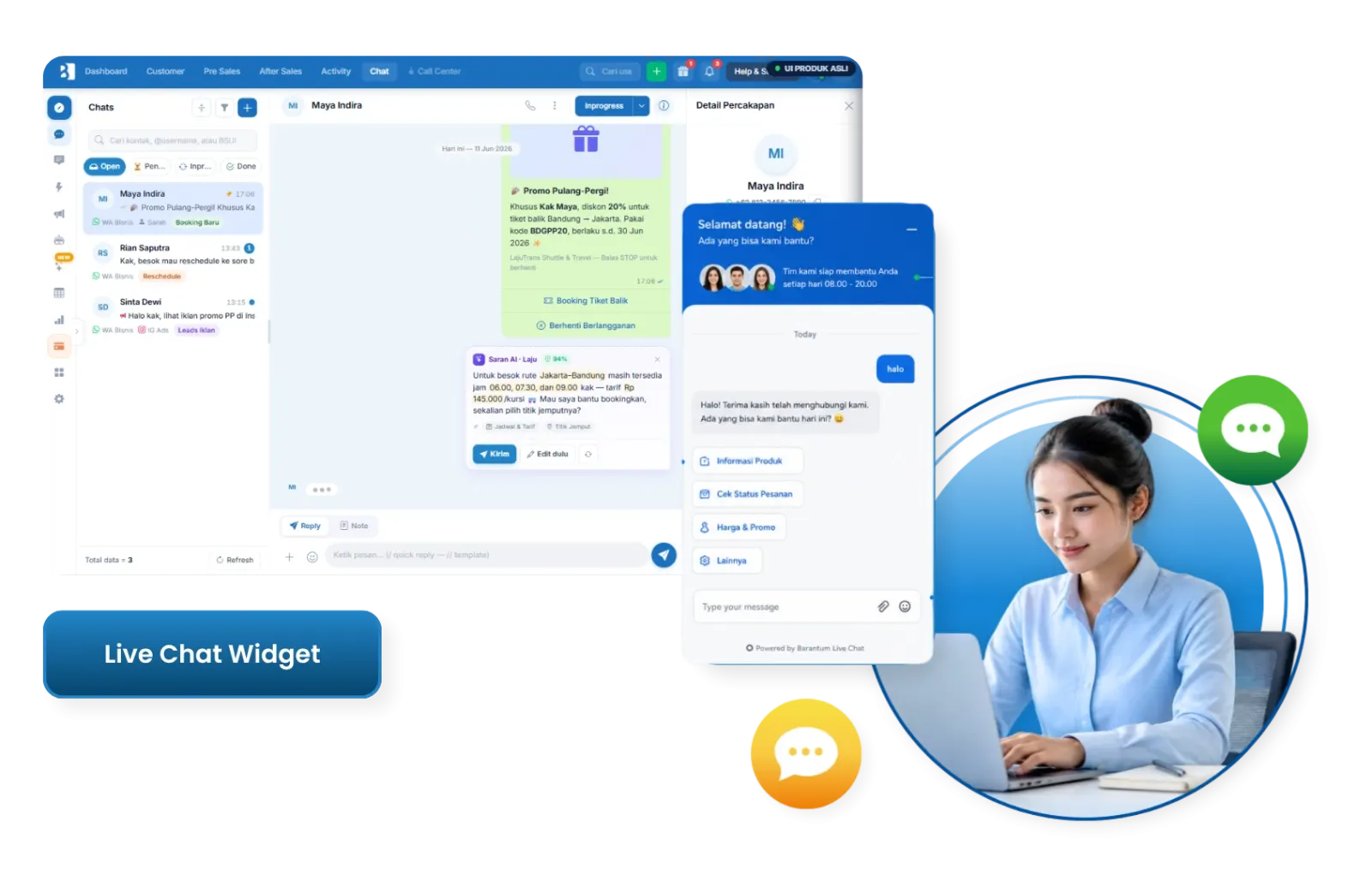 Barantum Live Chat Widget