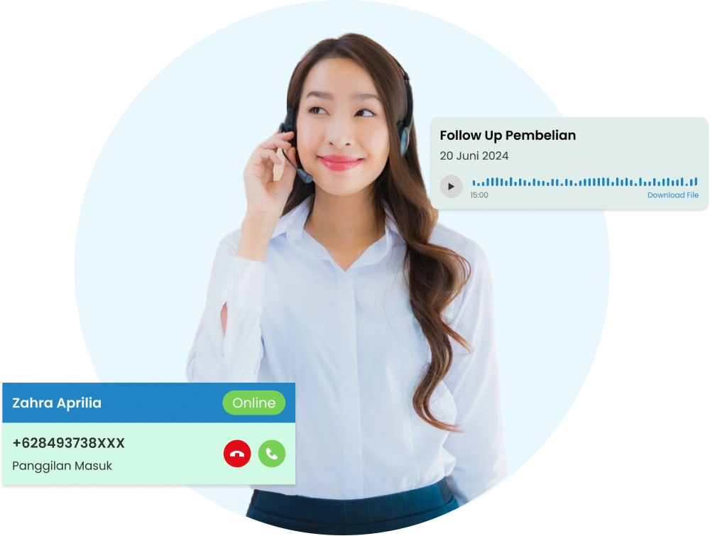 Barantum call center dashboard to manage business calls