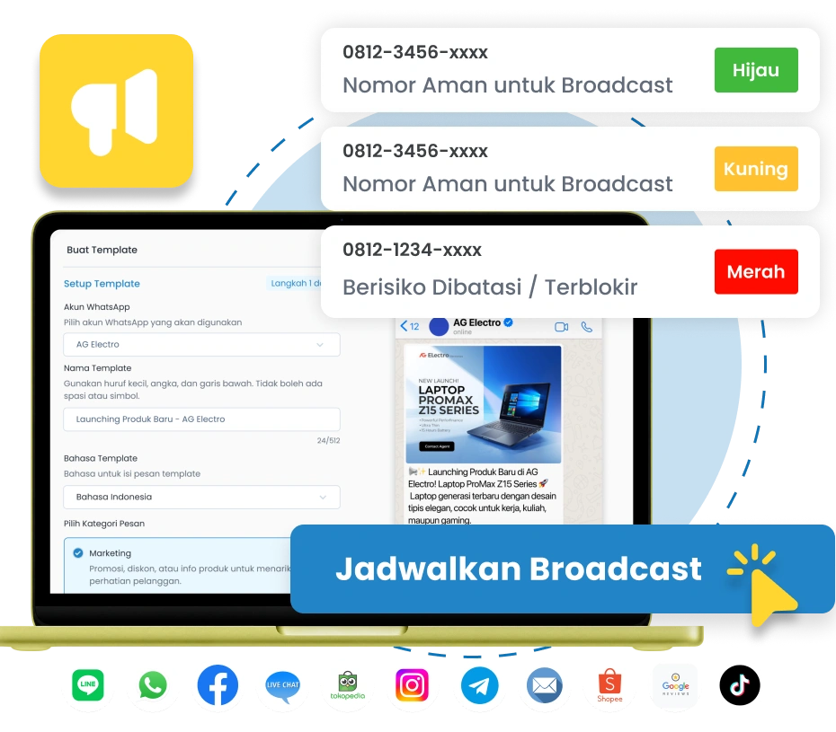 Aplikasi WhatsApp broadcast terbaik berbasis API resmi Barantum