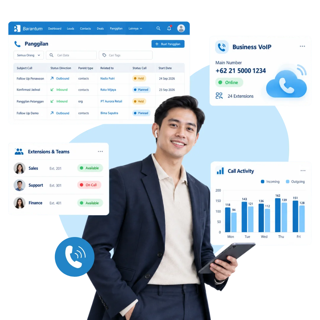 Business VoIP Barantum menekan biaya telepon bisnis dengan panggilan lewat internet