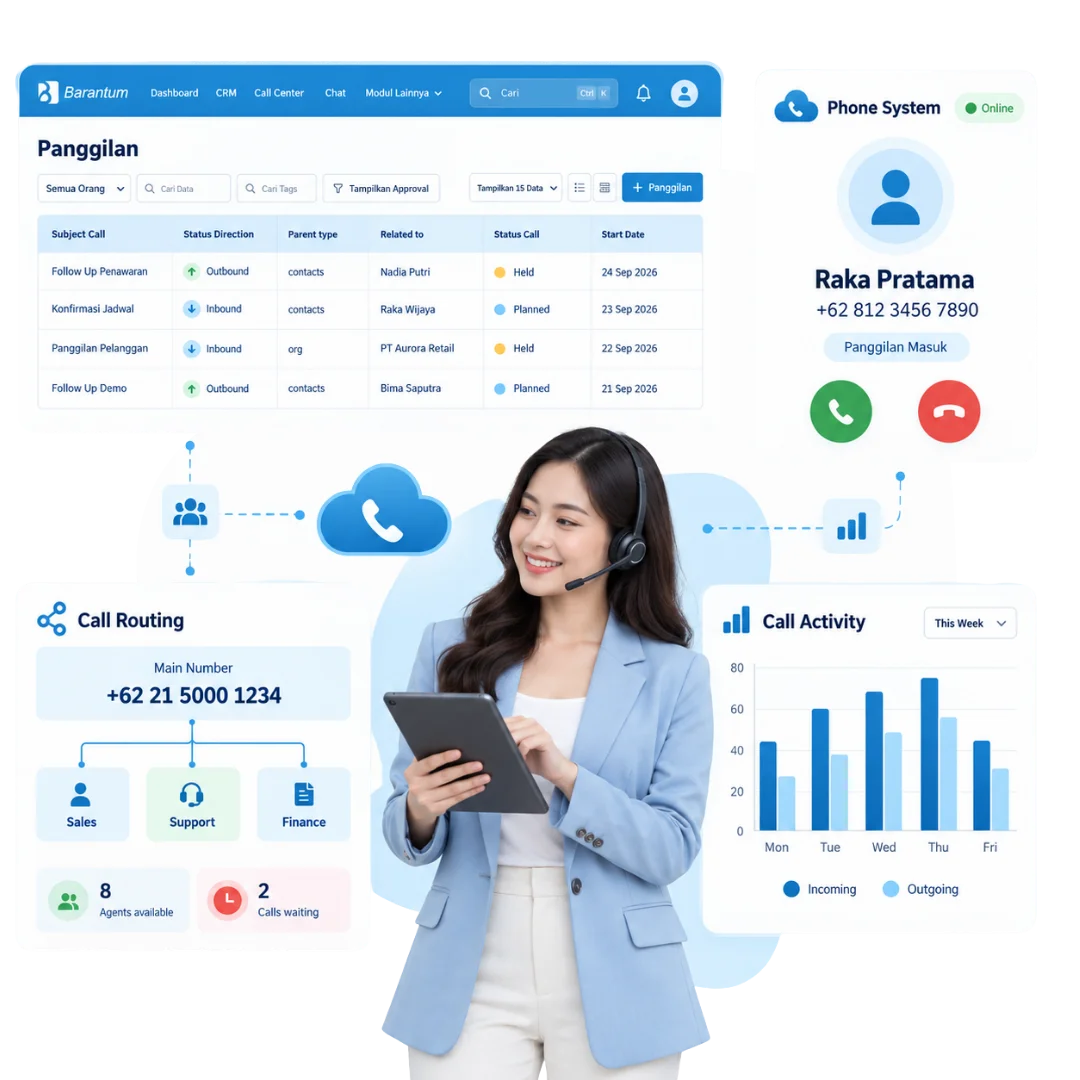 Cloud phone system Barantum membuat nomor kerja bisa dipakai di luar kantor