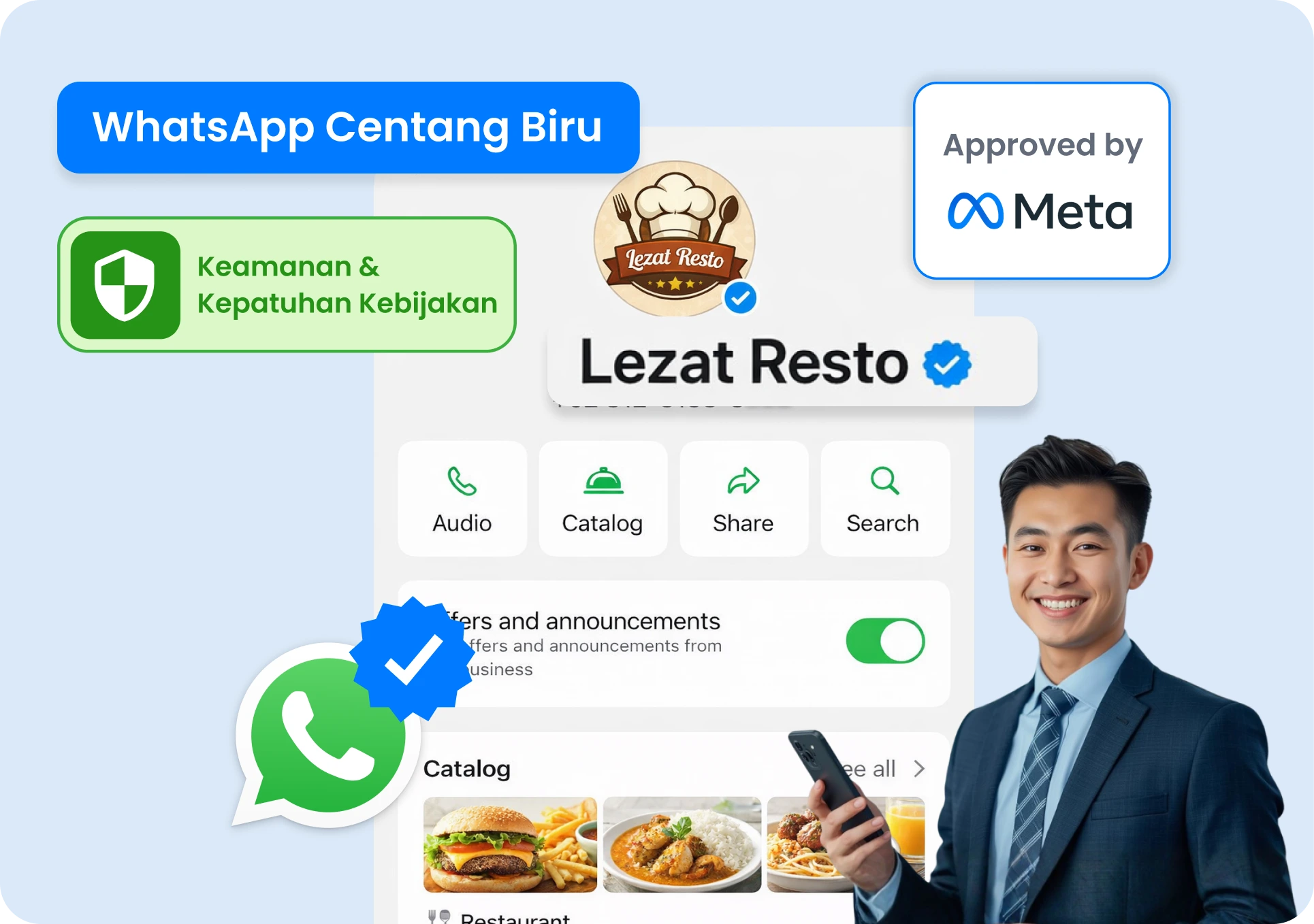 Barantum mitra resmi WhatsApp terverifikasi langsung oleh Meta