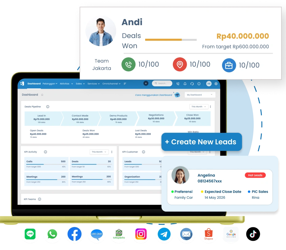 Penyedia CRM Indonesia terbaik Barantum dengan fitur lengkap dan support lokal responsif