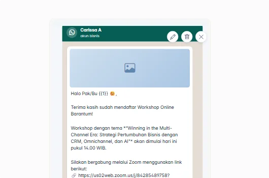 Template pesan resmi WhatsApp Barantum membuat isi notifikasi seragam