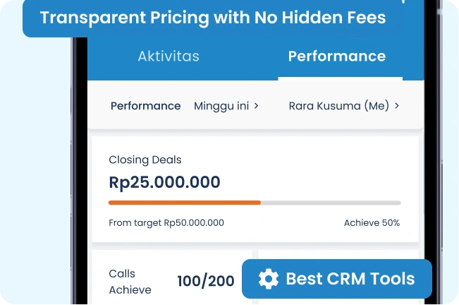 Harga vendor CRM Indonesia transparan tanpa biaya tersembunyi dari Barantum