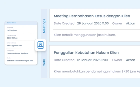 Database pelanggan terpusat di aplikasi CRM Service Barantum