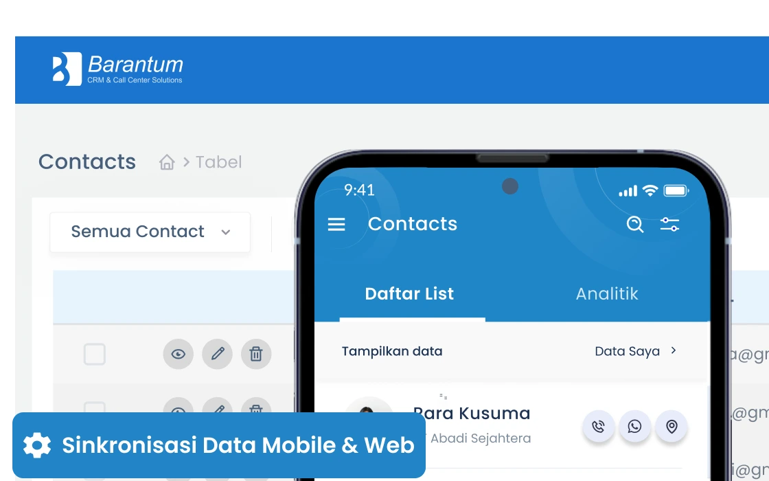 Dashboard CRM Barantum untuk law firm