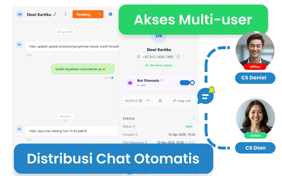 WhatsApp Business API Barantum untuk komunikasi cepat dengan buyer dan distributor manufaktur