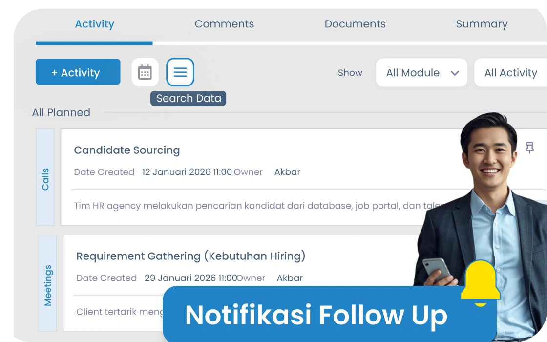 Pipeline CRM Sales Barantum untuk bisnis professional service — kelola leads dan deal dalam satu tampilan visual