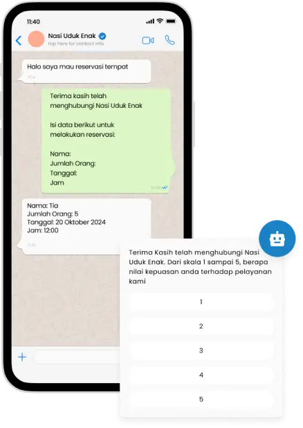 Otomasi dan Personalisasi Pesan 
Untuk Pelanggan dengan Chatbot