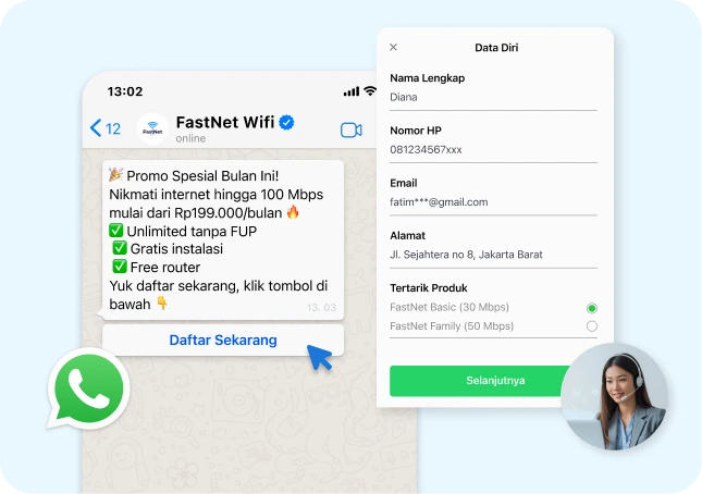 Broadcast Tagihan & Notifikasi Gangguan Otomatis
