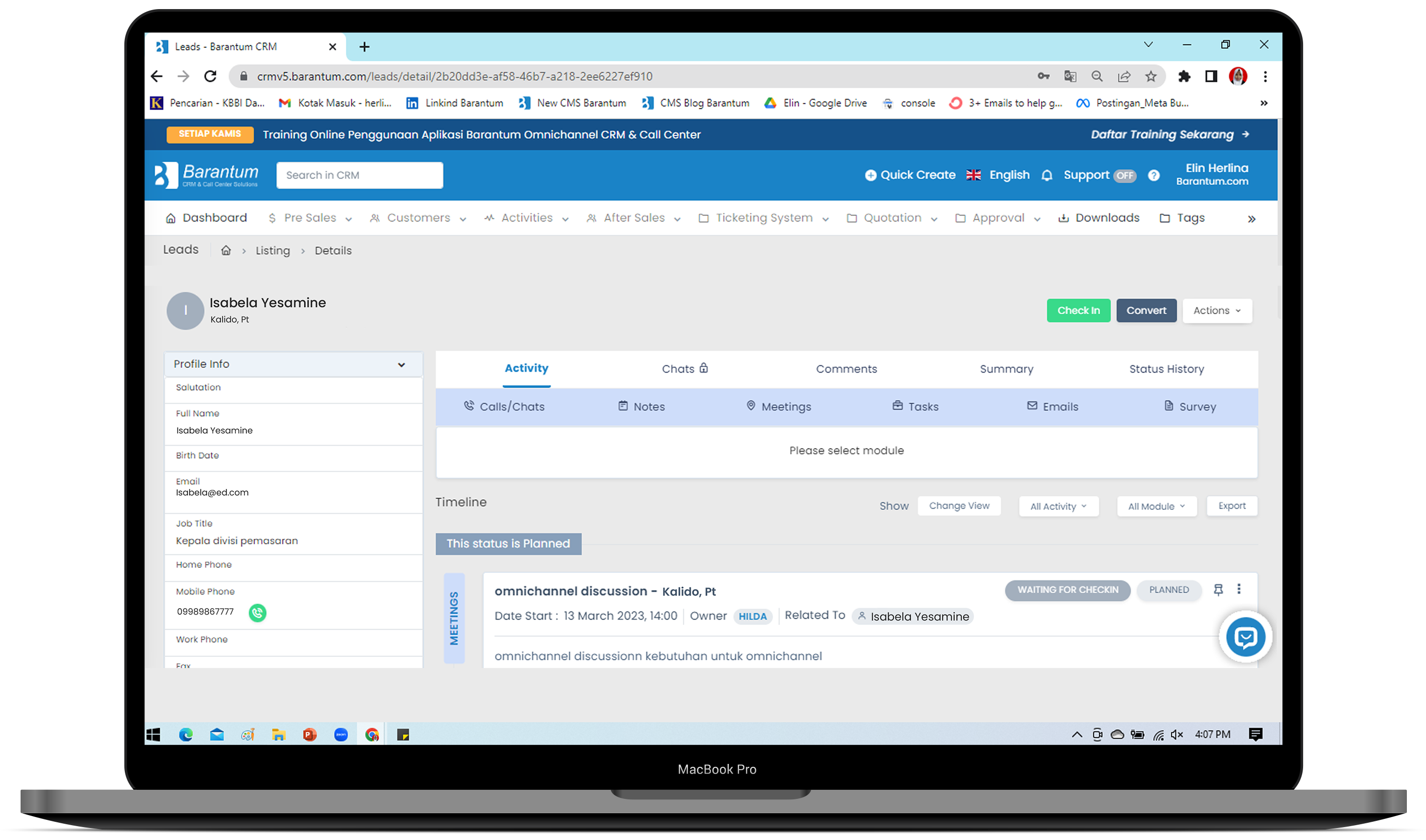 leads crm barantum
