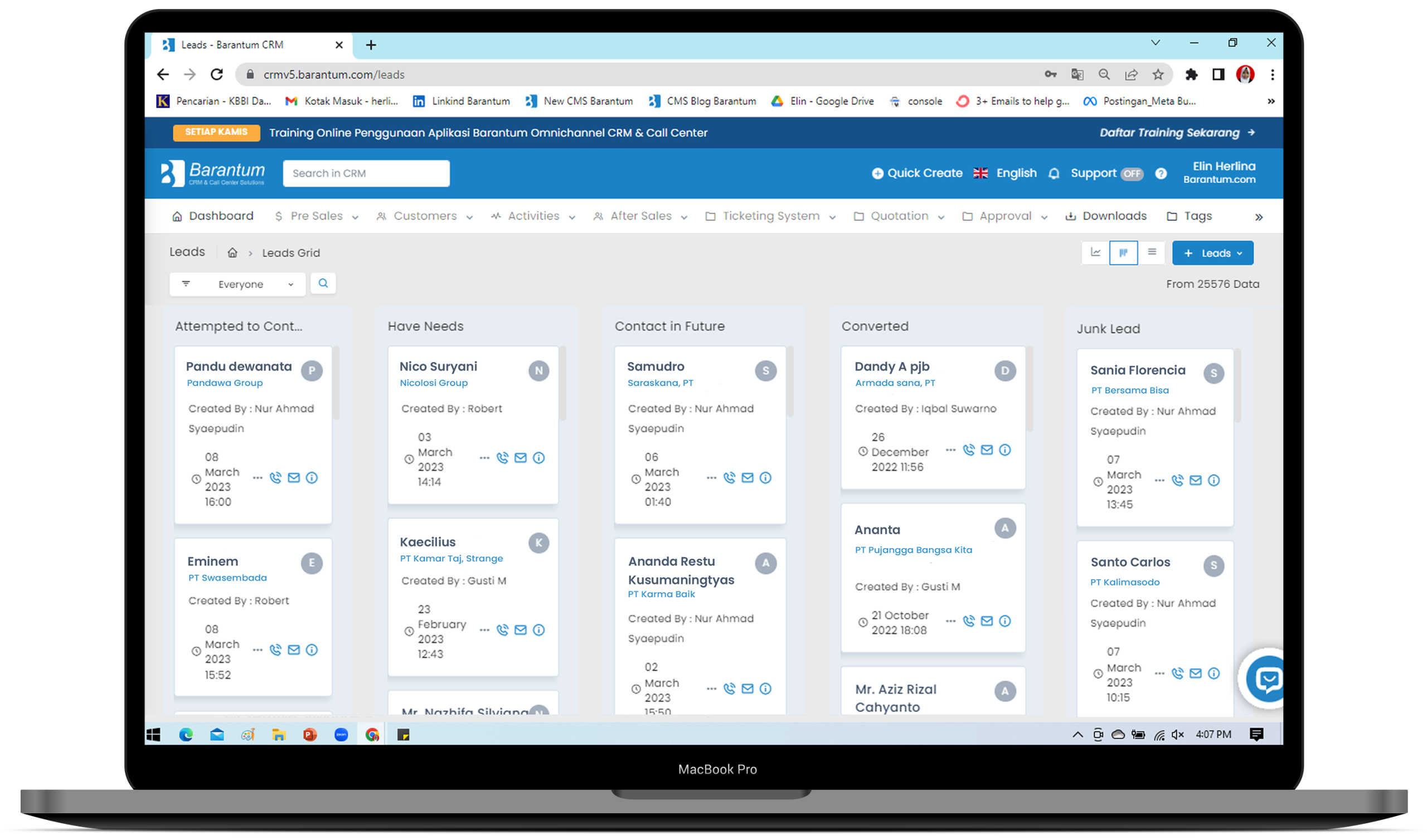 leads crm barantum