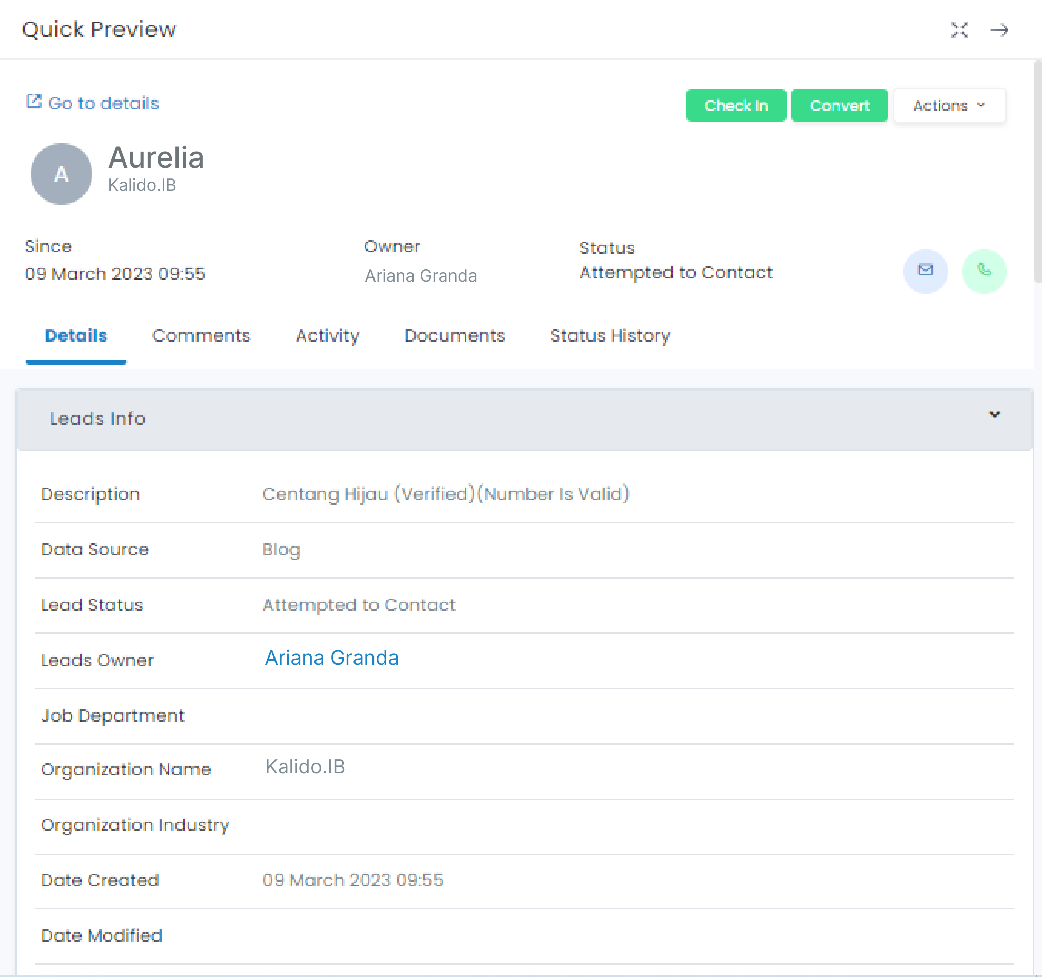 leads crm barantum
