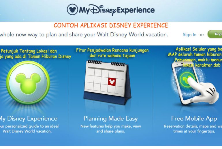 Contoh Aplikasi MyMagic Disney Barantum