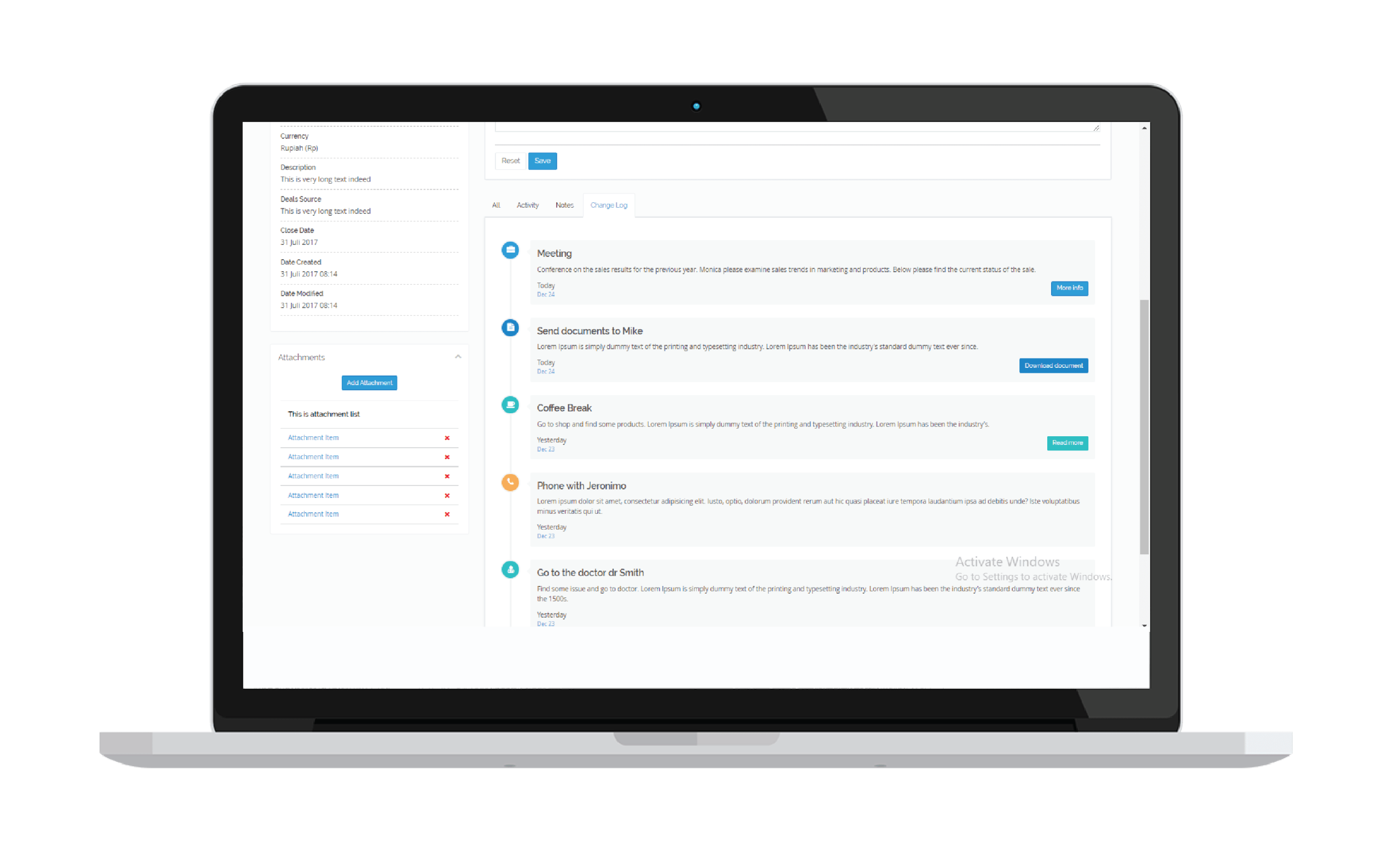 CRM software feature sales reporting