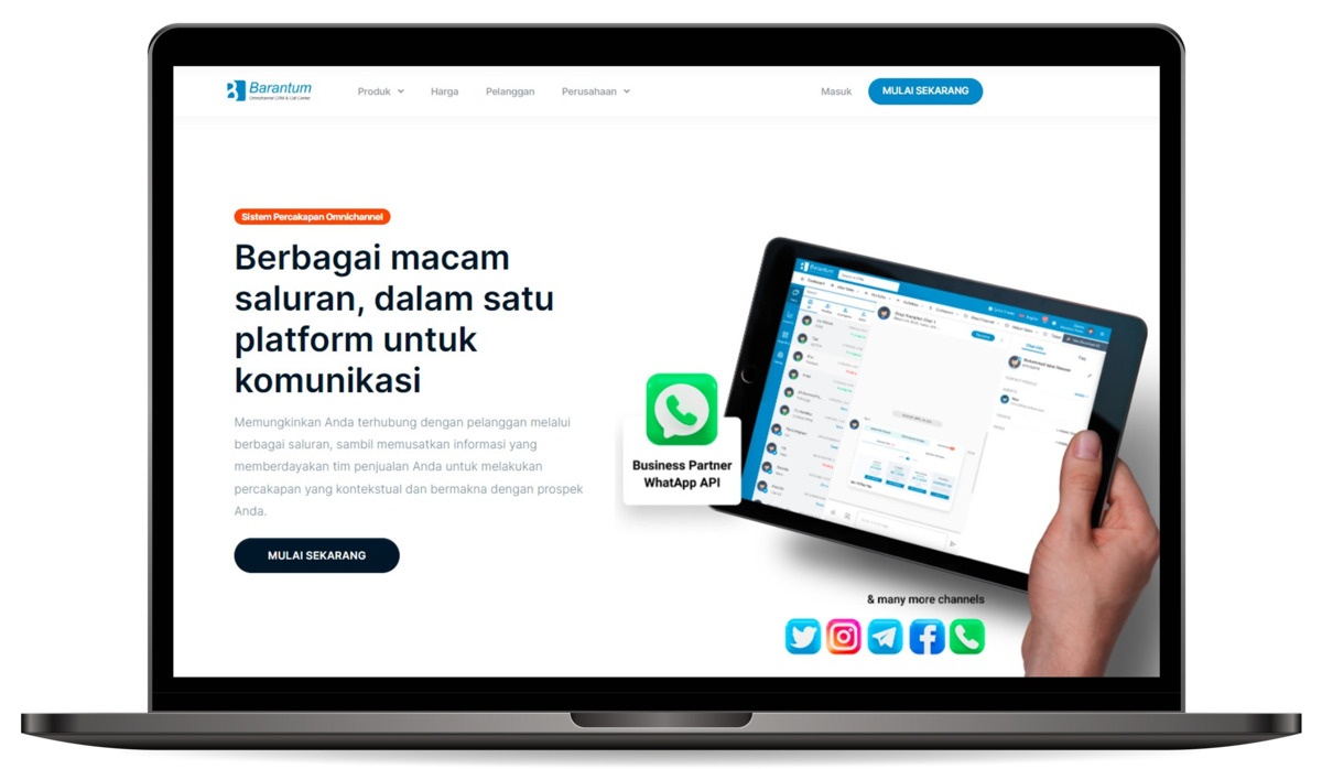 Barantum Penyedia WhatsApp API Official Terbaik dan Mitra Resmi WhatsApp Terpercaya di Indonesia