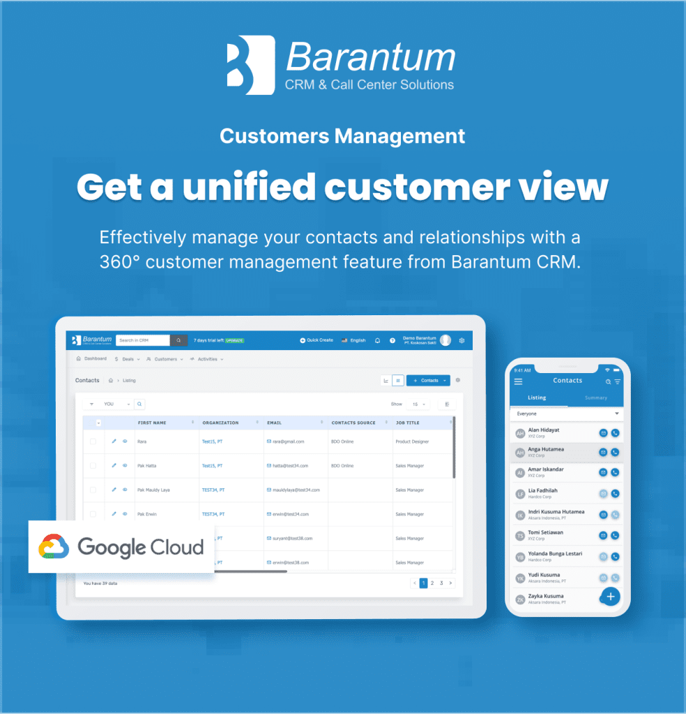 360 customer view Barantum