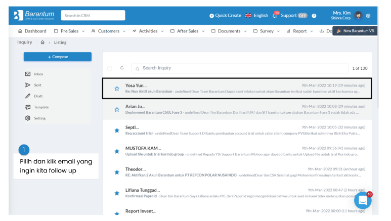 tiketing email