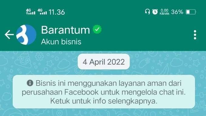 Contoh Akun WhatsApp Centang Hijau