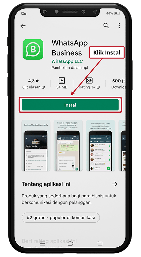 Cara Membuat WhatsApp Business - Step 1