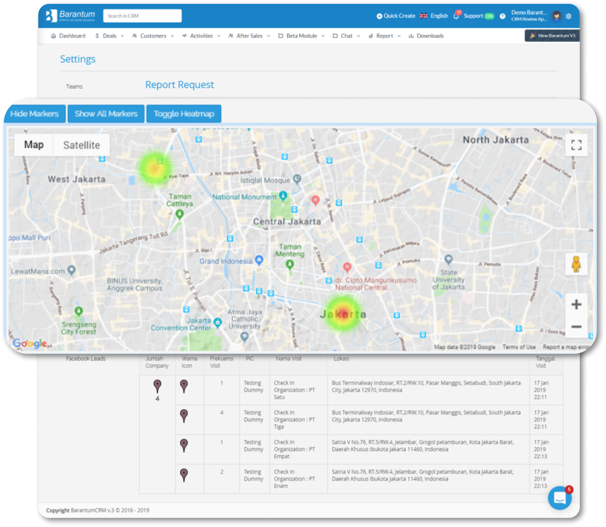 GPS Tracking CRM Barantum