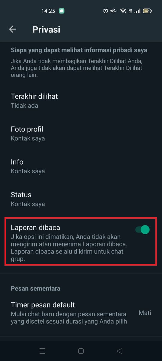 tutorial centang hijau whatsapp