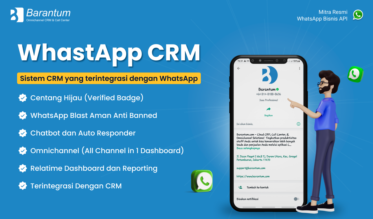 Barantum WhatsApp CRM Terbaik dan Mitra Resmi WhatsApp Terpercaya