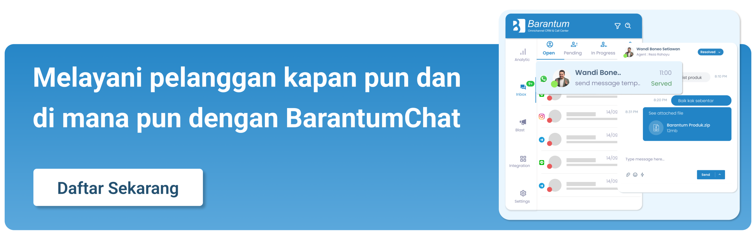 Barantum Omnichannel Chat