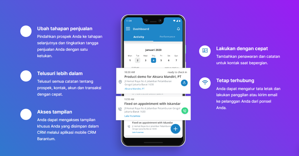 mobile CRM untuk bisnis