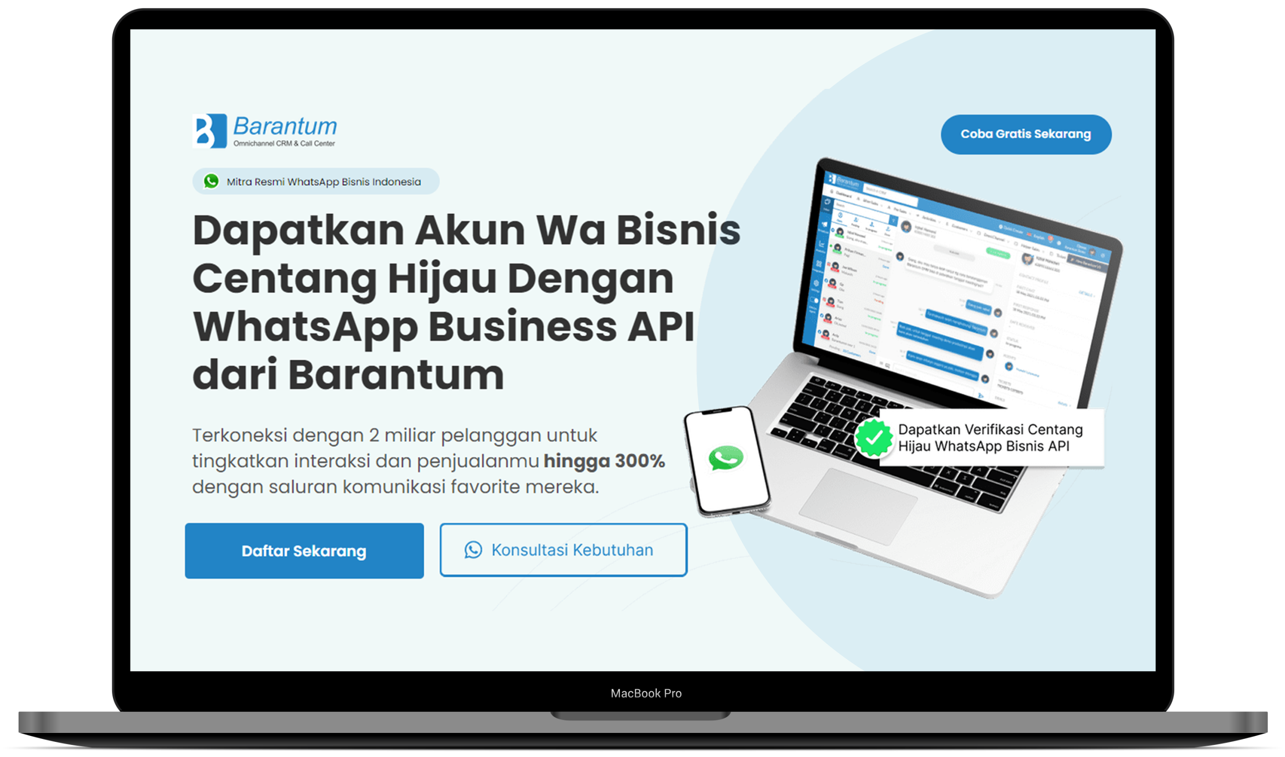 Akun WA Bisnis Centang Hijau (Verified Account)