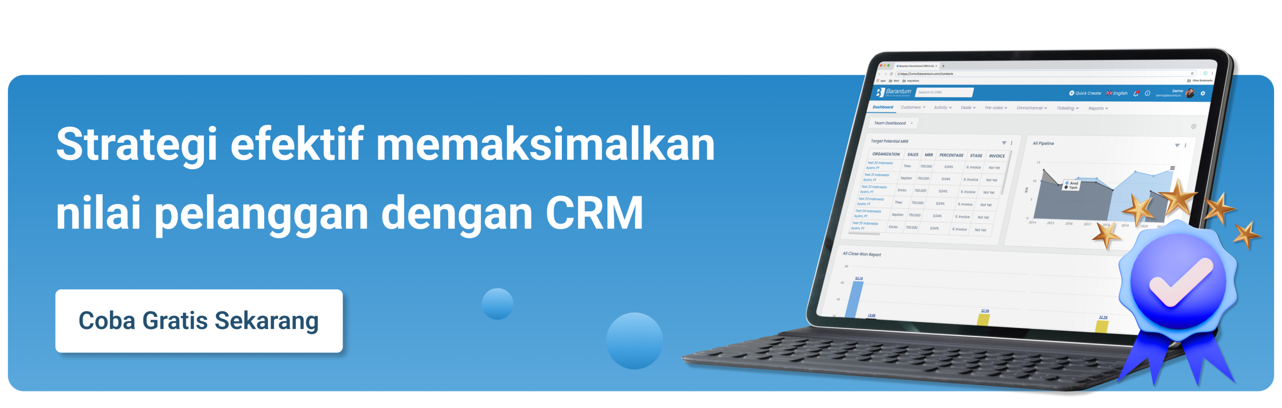 Barantum CRM - Mitra Resmi WhatsApp