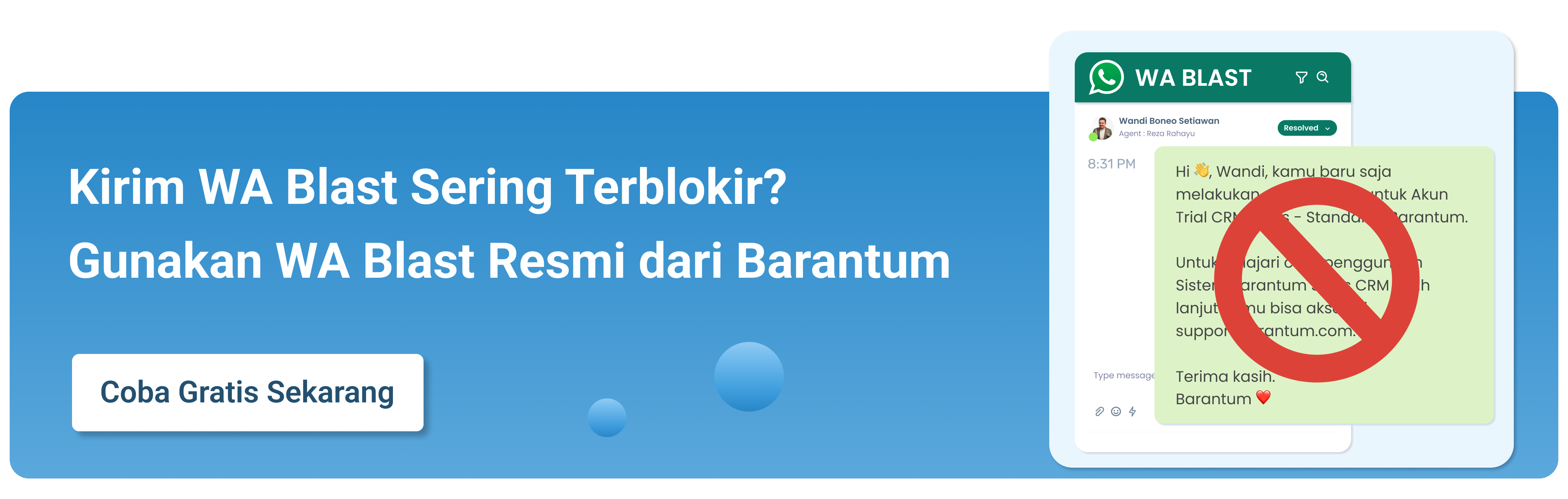 WA Blast Resmi Tanpa Takut Terblokir by Barantum