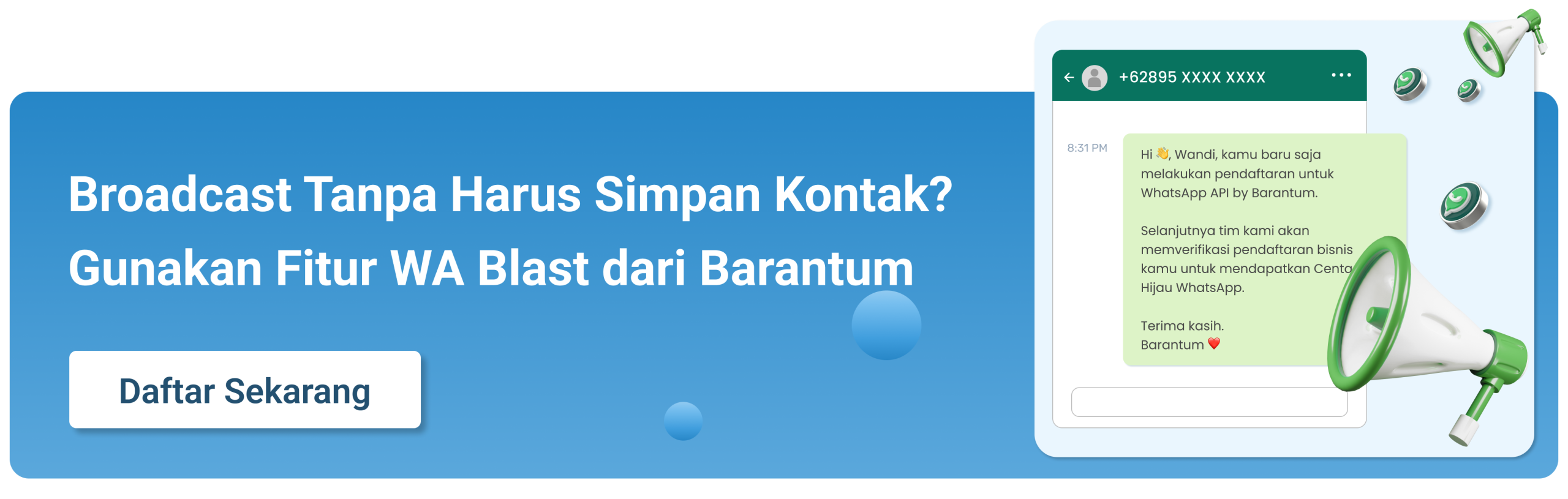 Kirim WA Blast Tanpa Simpan Kontak by Barantum