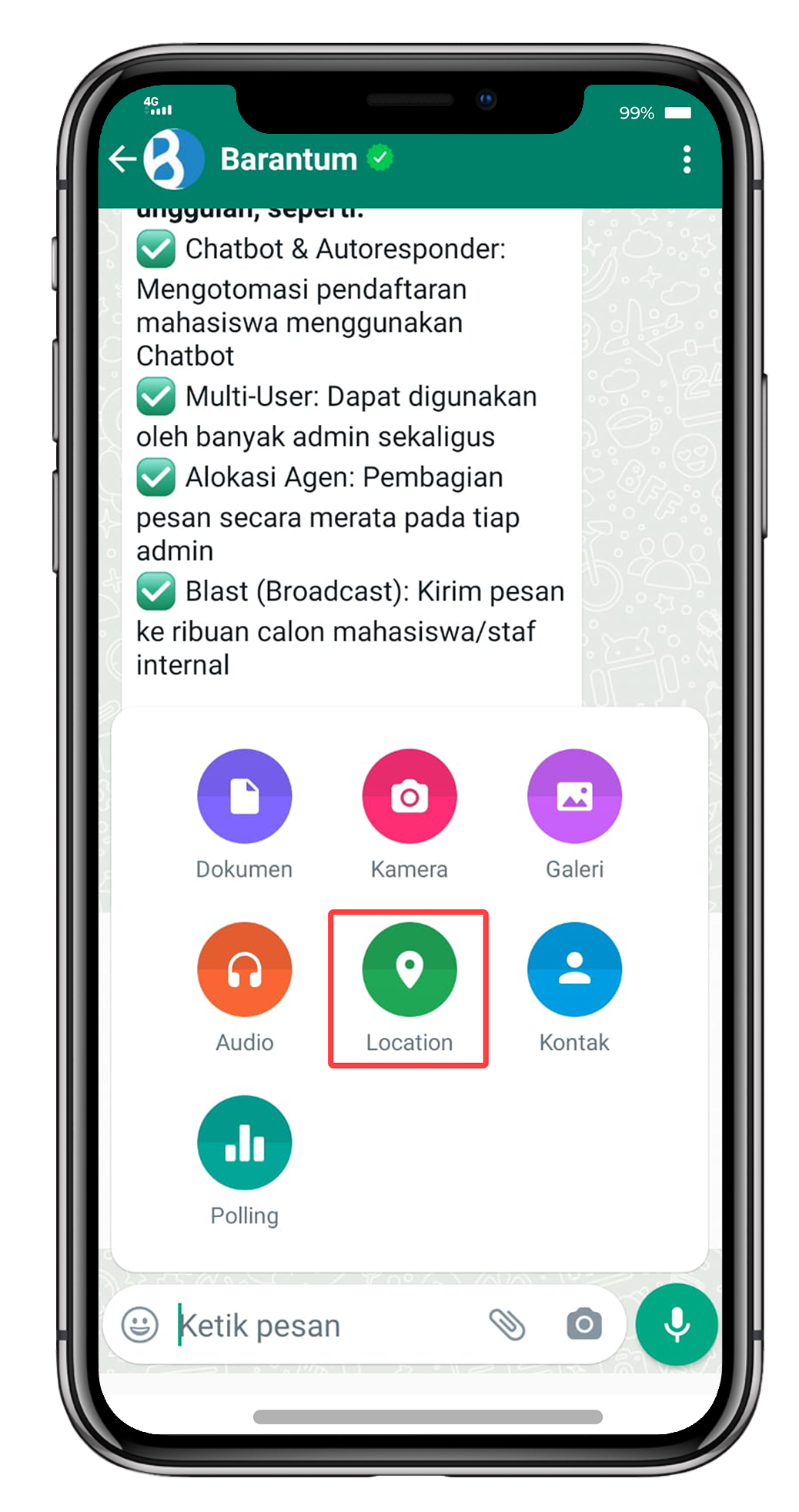 cara membuat serlok live di wa