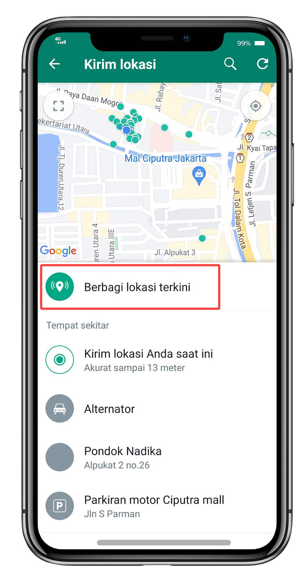 cara membuat serlok live di wa 2