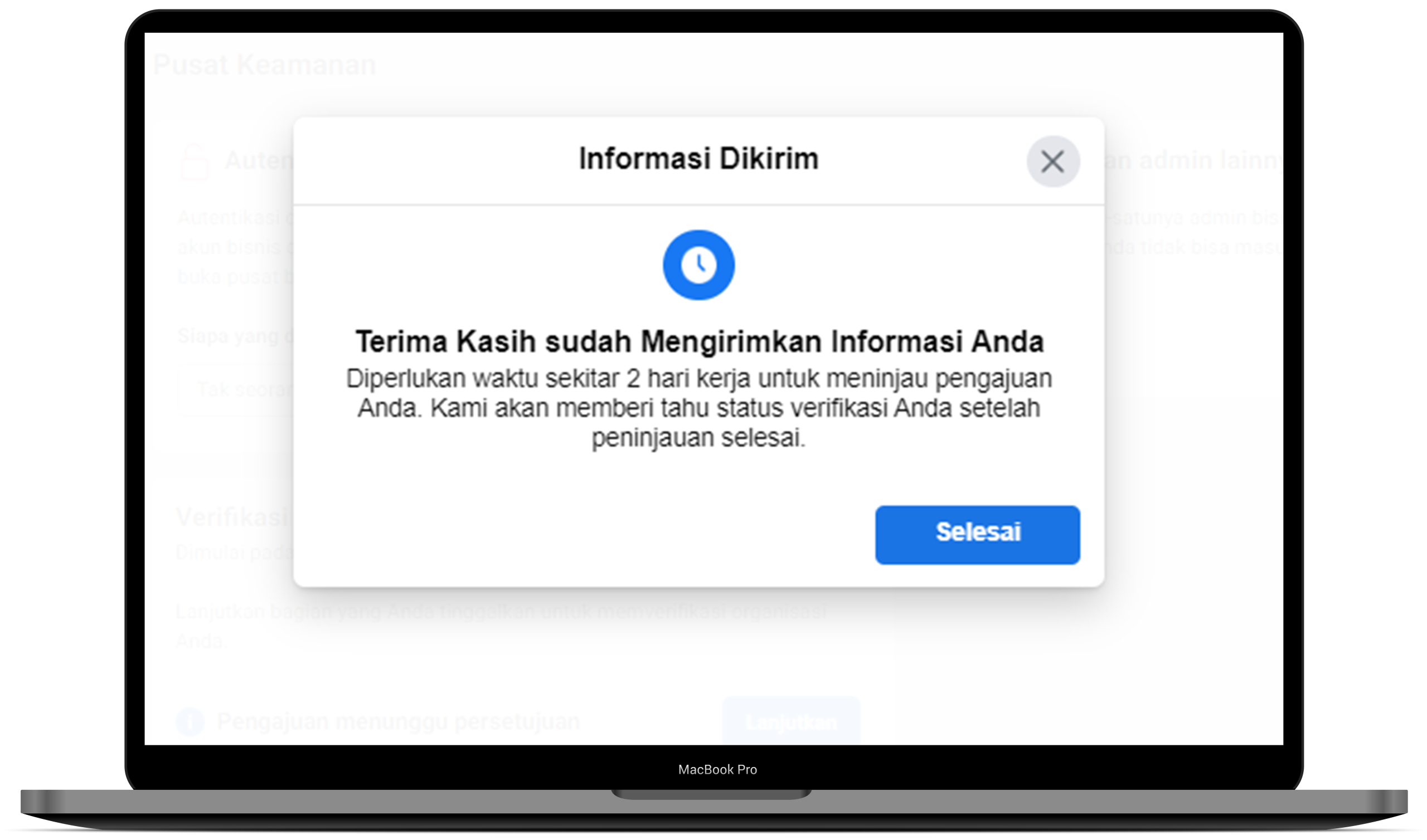 cara verifikasi facebook business manager