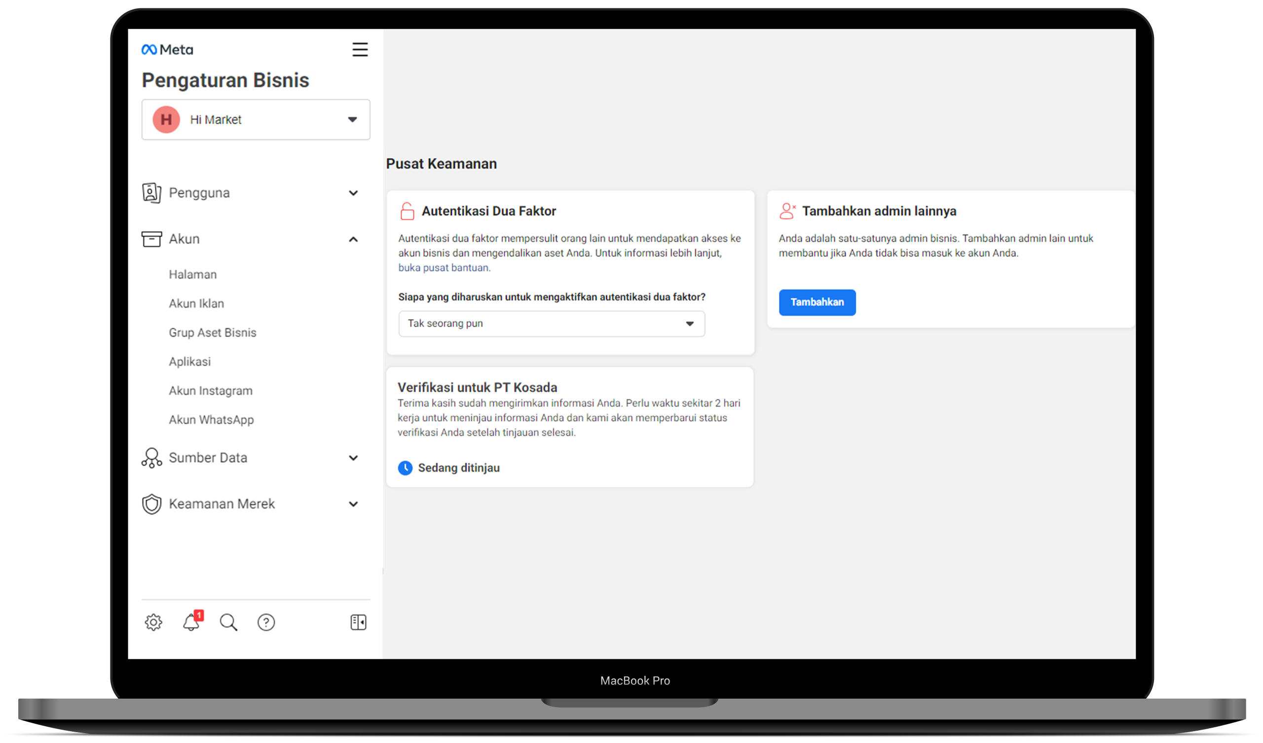 cara verifikasi facebook business manager