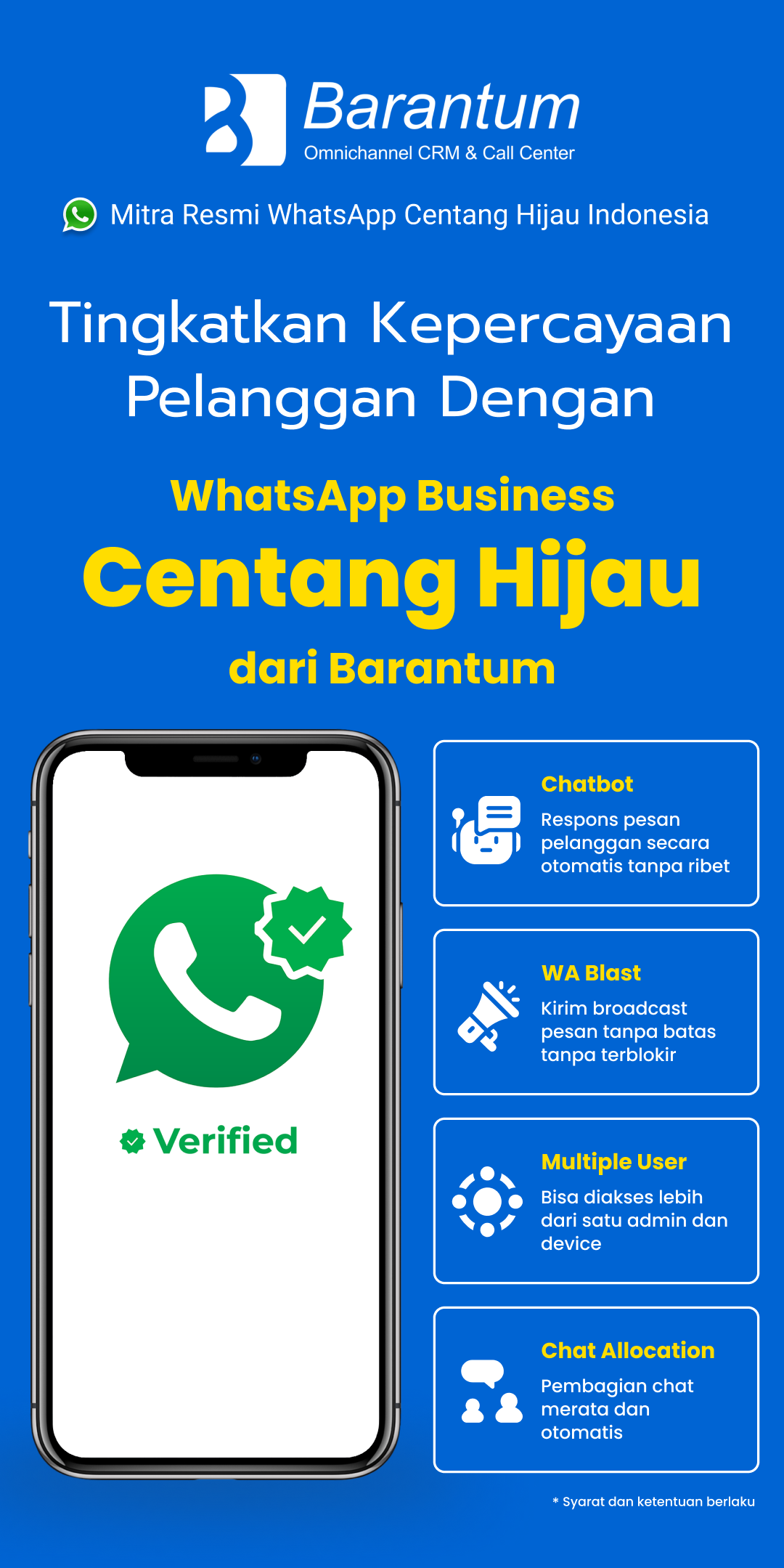WhatsApp Business Centang Hijau by Barantum