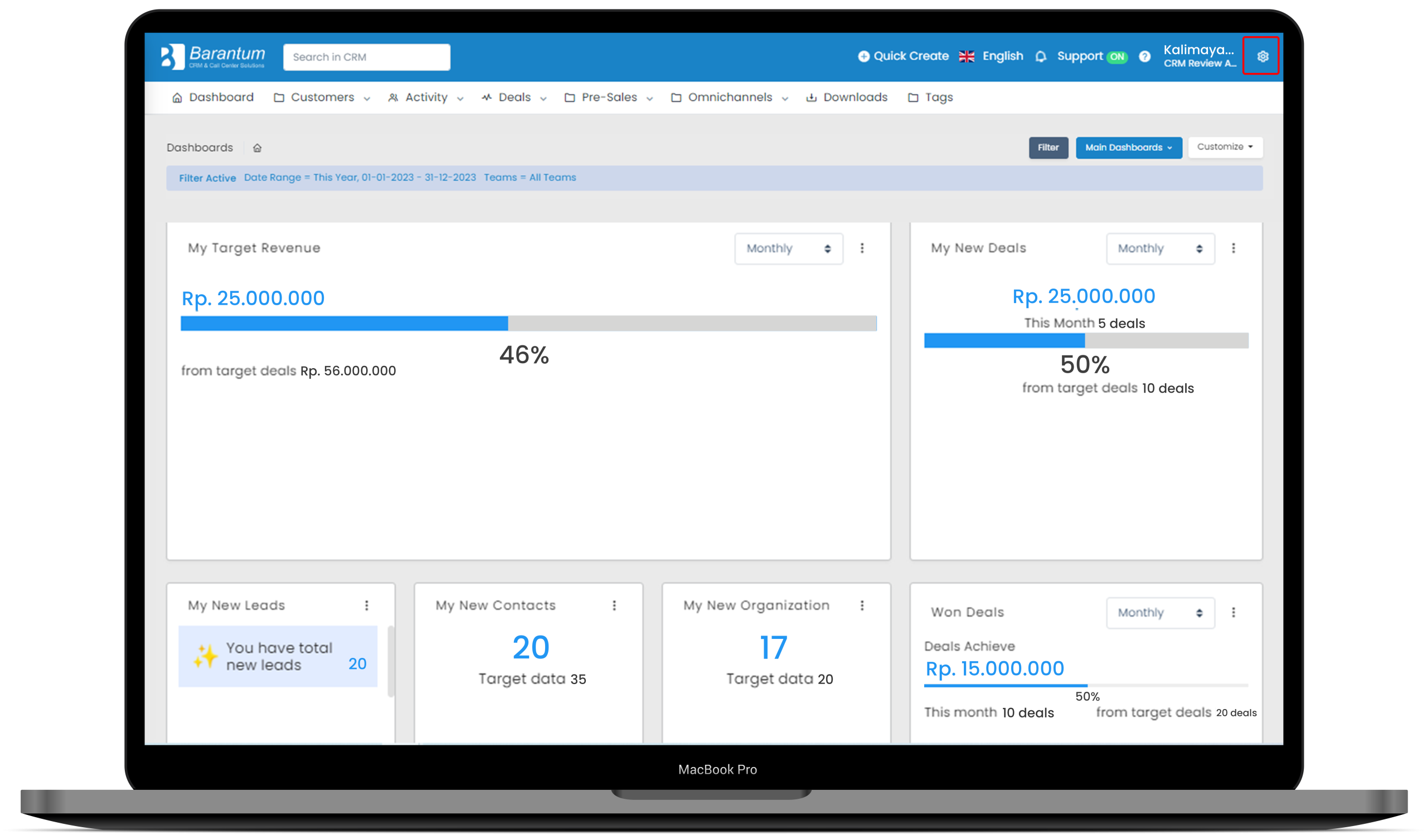 monitoring kpi dengan CRM