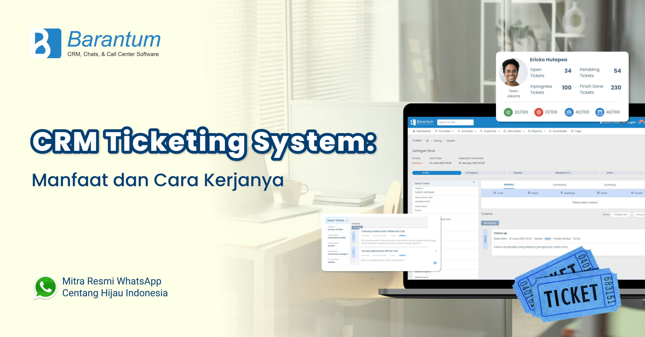 CRM Ticketing System - Barantum CRM