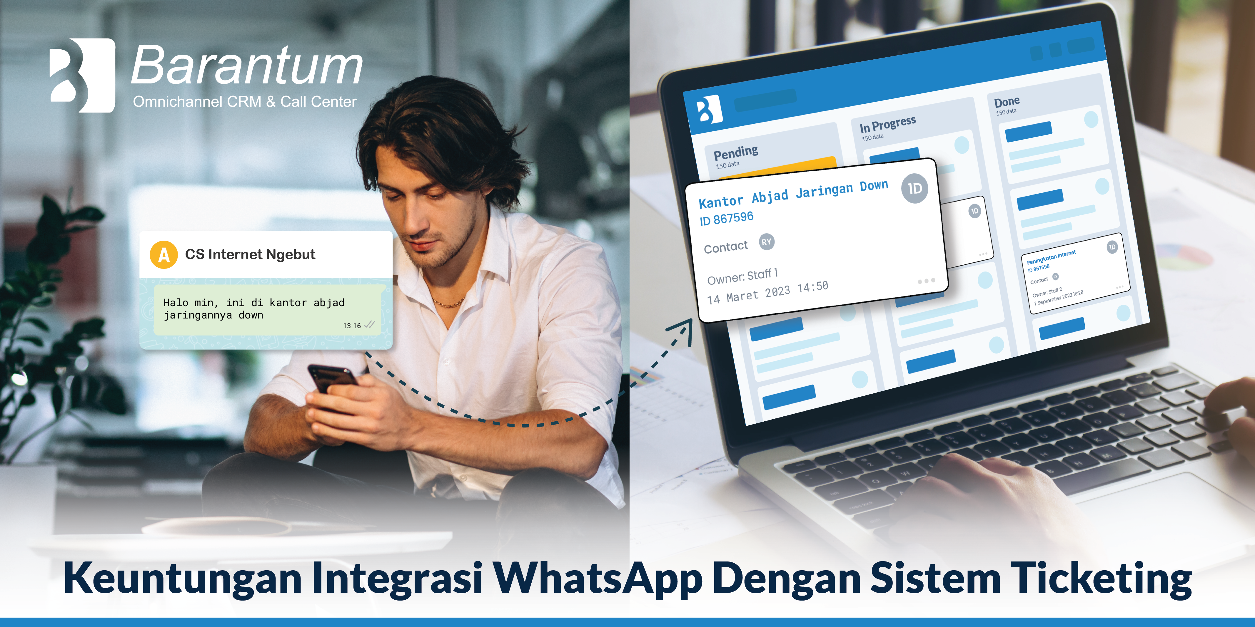 integrasi whatsapp dengan sistem ticketing