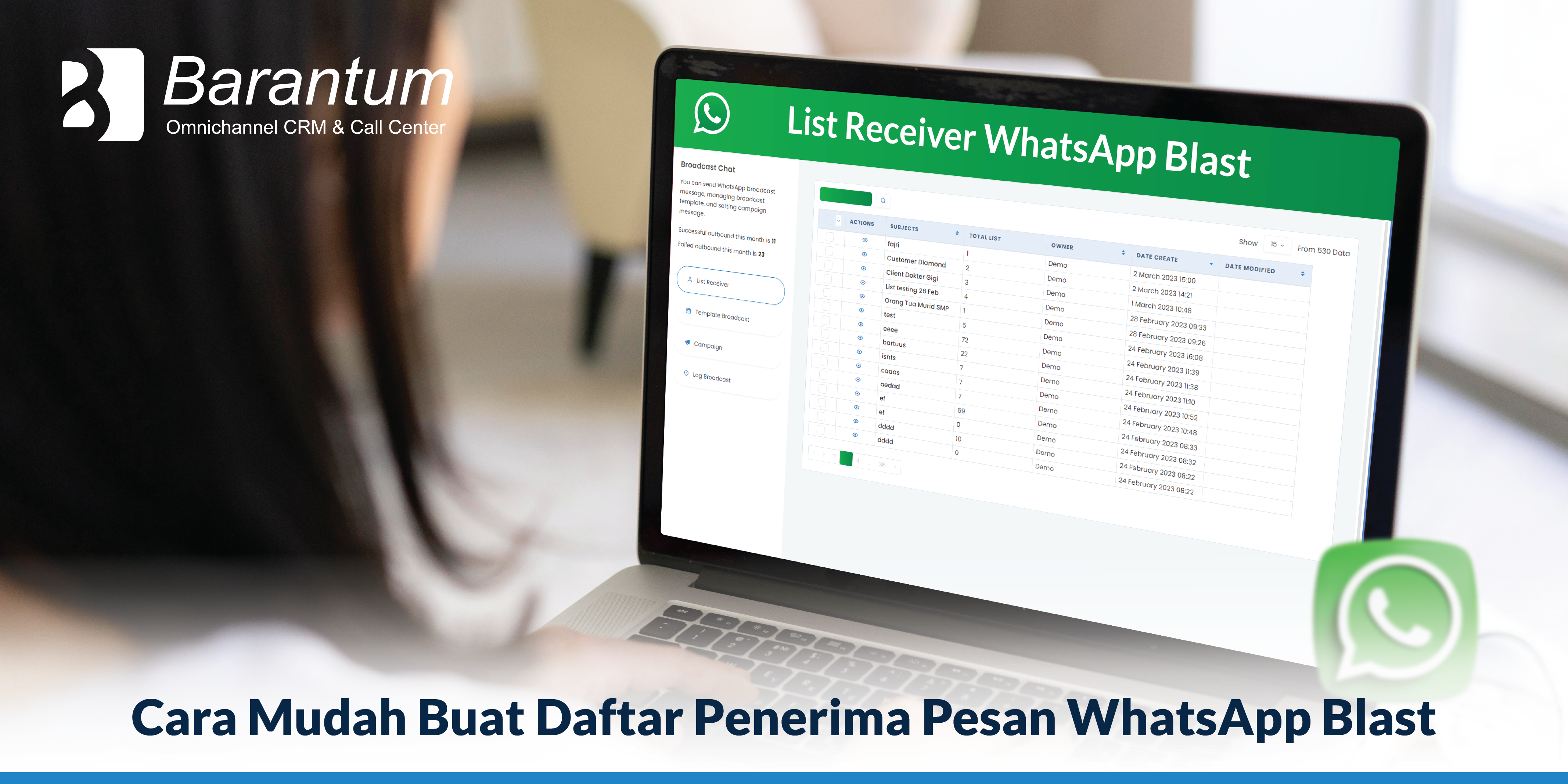 cara buat daftar penerima pesan whatsapp