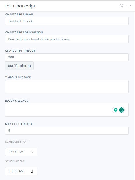 cara membuat chatbot atau chatscript barantum 6