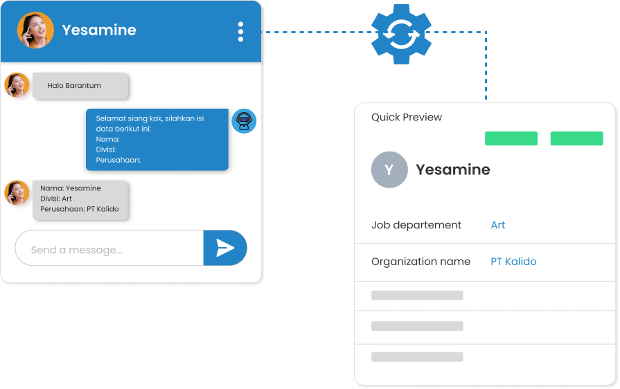 Insert to Field - Barantum WhatsApp CRM