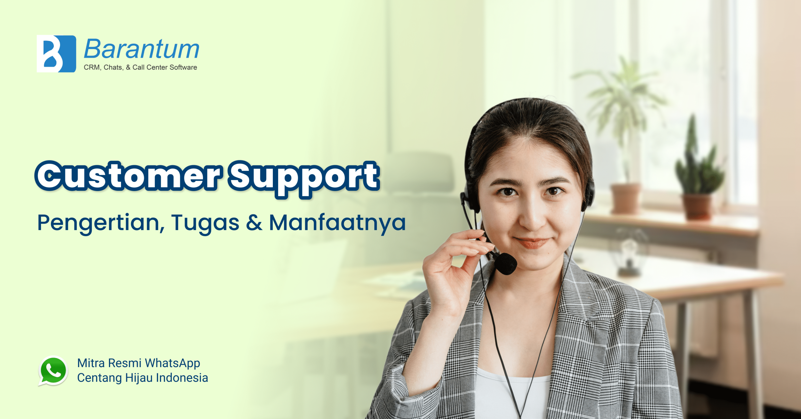 customer support - barantum crm, chats, dan wa official centang hijau